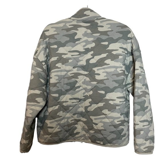 Z Supply Maya Dusty Sage Camo Snap Front Quilted Jacket Sz. M - Picture 7 of 12